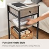 VASAGLE Tall Nightstand, Bedside Table with Drawer and Shelfs, End Table, Telephone Table - 4 of 4