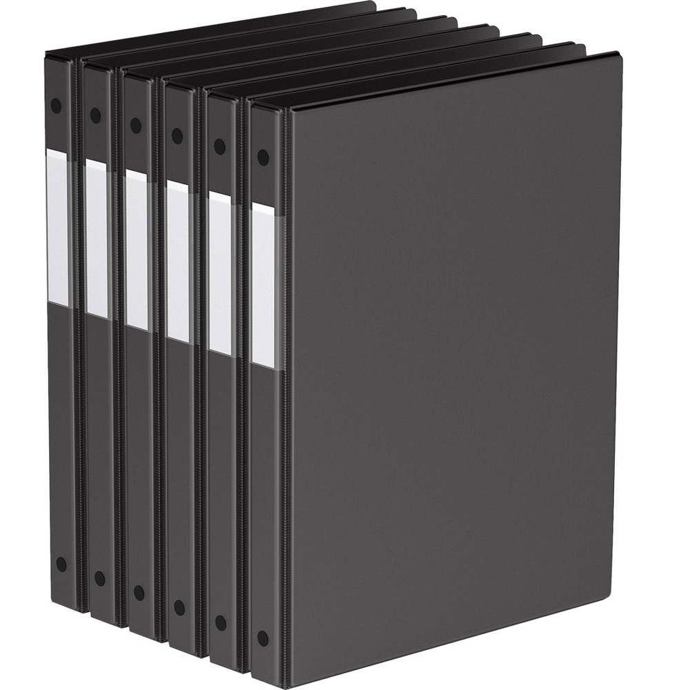 Photos - File Folder / Lever Arch File Davis Group 6pk 5/8" Premium Economy Round Ring Binders Black