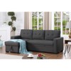 TiramisuBest Modern L-Shaped Lounger Sofa with Hidden Storage, Dark Gray Modular Sectional Couch for Living Room - 4 of 4