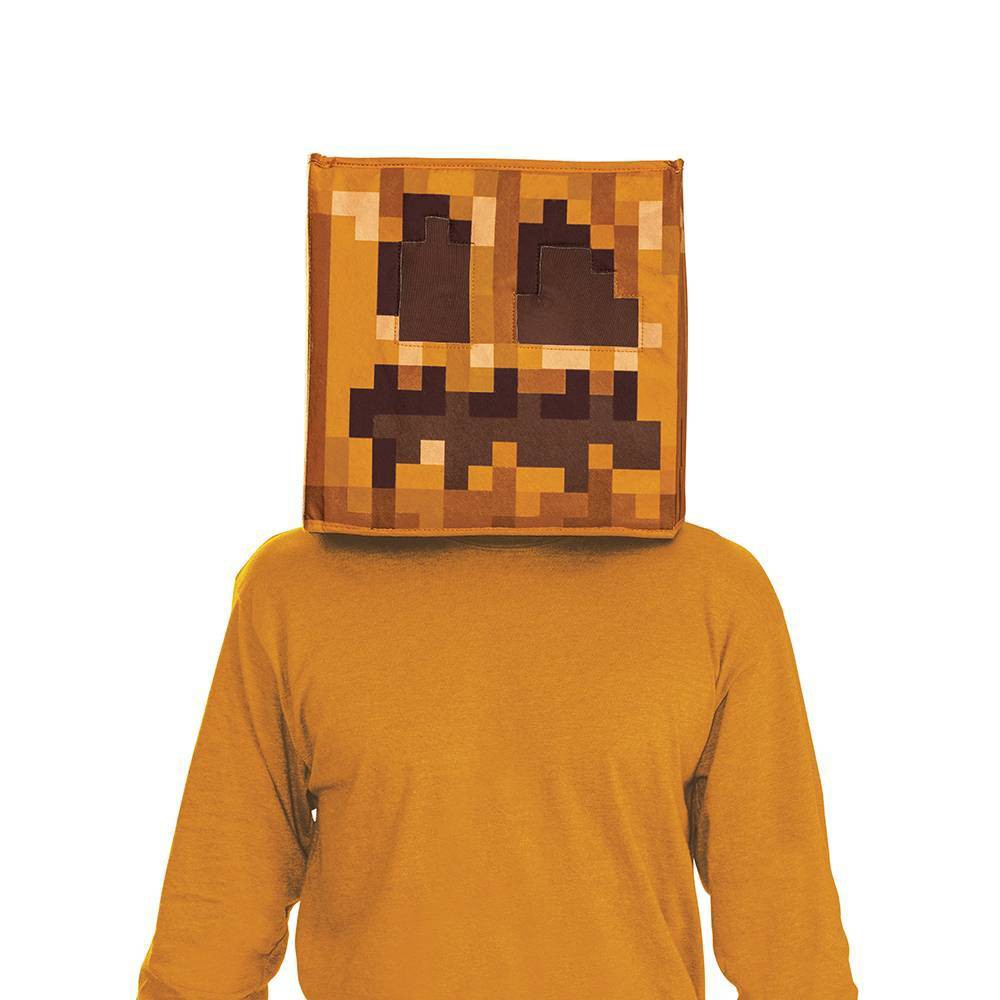 Kids' Minecraft Jack-O'-Lantern Blockhead Halloween Costume Mask