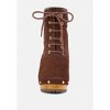 MAAYA Brown Handcrafted Collared Suede Boot - image 3 of 4