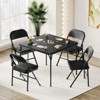 coucheta 37'' Portable Folding Upholstery Table with Collapsible Legs for 4 People, Multi-Functional Dining Table for Picnic, Party, Camping, Office - 3 of 4