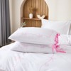 Bow Tie Duvet Cover Set – Romantic French Country Bedding with Butterfly Tie Pillowcases, Soft Breathable Microfiber - 4 of 4