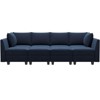 Belffin L-Shaped Modular Sectional with Storage Ottoman & 1500lb Capacity Velvet Sofa - 2 of 4