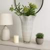 Elegant Large Glass Flower Vase for Living Room Decor - Decorative Vase Accent for Home, Bedroom Styling, and Office Decor - House Decor - 20", White - 3 of 4