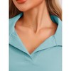 cheibear Women's Waffle Knit Long Sleeve Top and Shorts with Pockets Pajamas Sets 2 Pcs - 4 of 4