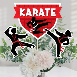 Big Dot of Happiness Karate Master - Martial Arts Birthday Party Centerpiece Sticks - Table Toppers - Set of 15 - 1 of 4