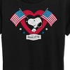 Women's - Peanuts - Snoopy Since 1776 Flag Heart Short Sleeve Graphic T-Shirt - 2 of 4