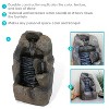 Sunnydaze Indoor Home Office Decorative Resin Stony Rock Waterfall Tabletop Water Fountain - 11" - Gray - 2 of 4
