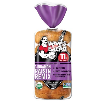 Dave's Killer Bread Organic Cinnamon Raisin Remix Bagels - 16.75oz