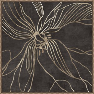 Amanti Art Lines of Gold Floral II by Asia Jensen Framed Wall Art Print - 1 of 4