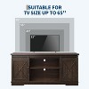 Jojoka Farmhouse TV Stand and Entertainment Center for TV Up to 65 Inches with Sliding Barn Doors - 2 of 4
