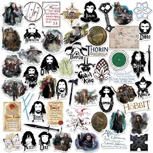 The Hobbit: an Unexpected Journey 50ct Vinyl Large Deluxe Stickers Variety Pack - 1 of 4