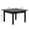 Kumasinova 39.37" Square Dining Table,Modern Center Table with Wood Tabletop,Dining Room Table for Living Room,Kitchen - 3 of 4