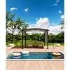 Outdoor Patio Pergola Arched Metal Gazebo with Retractable Canopy Waterproof Sun Shade for Garden Lawn Backyards - 4 of 4