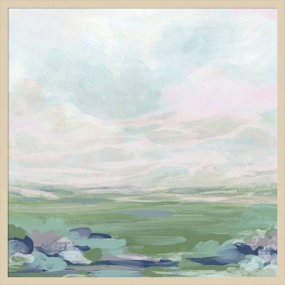 Lavender Scape I Svelte Natural Framed Graphic Art Print