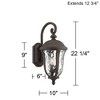 John Timberland Traditional Outdoor Wall Light Fixture Bronze 22 1/4" Clear Hammered Glass for Exterior House Porch Patio Deck - 4 of 4