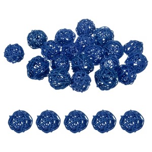 Unique Bargains Wicker Rattan Decorative DIY Crafts Balls 1.6 Inch 20 Pcs - 1 of 4