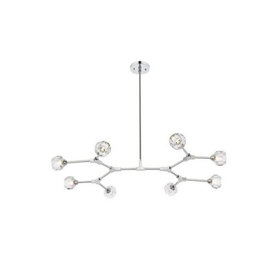 Elegant Lighting Zayne 8 - Light Pendant in  Chrome