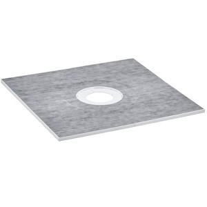 VEVOR Shower Curb Kit, 36"x36" Shower Pan Kit with 6.3" Central Drain, Lightweight EPS Shower Installation Kits with 2 Waterproof Cloths, Grey - 1 of 4