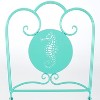 The Lakeside Collection Nautical Folding Chairs - Metal Patio Furniture with Vintage Icons - 2 of 3