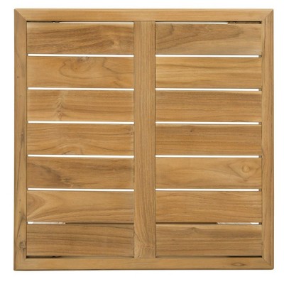 Contemporary Brazilian Teak 24" Square Outdoor End Table