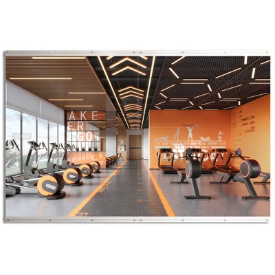 Modern Rectangle Frameless Wall-Mounted Gym Mirror Dance Mirror