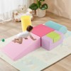 Costway 6 PCS Kids Climber Play Set Indoor Foam Climb and Crawl Activity Blocks w/ Cover Multicolor - 3 of 4