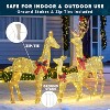 Joiedomi 3 Packs Christmas Decoration Deer Family, 360 LED Lighted Rattan Reindeers Yard Lights, Christmas Outdoor Decorations for Yard Garden Lawn - 3 of 4