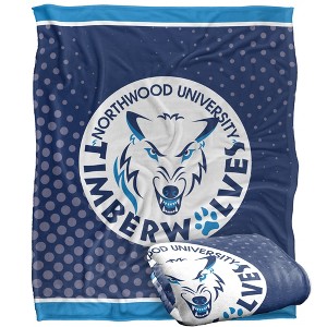 Northwood University Logo Dots Silky Touch Blanket White 50x60 - 1 of 4