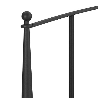 Whitney Black Metal Full-Queen Upholstered Headboard