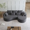 KWPZQEB 105'' Curved Sectional Sofa, 4-Seater Modular Sectional Sofa with 7 Pillows & Deep Seat, Comfy Chenille Couches for Living Room - 4 of 4