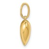 Black Bow Jewelry 14k Yellow Gold 3D Hollow Puffed Heart Charm or Pendant, 12mm - 2 of 4