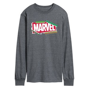 Men's - Marvel - Logo Wrapping Paper Long Sleeve Graphic T-Shirt - 1 of 3
