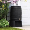 Good Ideas Rain Wizard 50 Gallon Rain Barrel Stand, Adds Optimal Room for Draining into Buckets or Pails, Increases Water Pressure & Water Flow, Black - 4 of 4