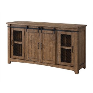 Chesapeake Solid Wood TV Stand Natural Brown Finish - Martin Svensson Home - 1 of 4