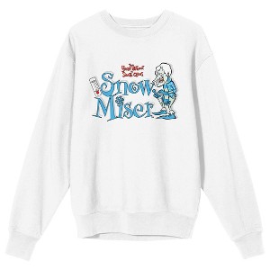 The Year Without Santa Claus Snow Miser Character Women's White Crew Neck Sweatshirt - 1 of 3