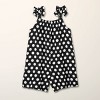 Girls' Adaptive Polka Dot Linen Tie-Shoulder Romper - kate spade new york x Target Black/White - 2 of 3