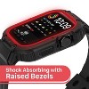 Vena Apple Watch Series 9 45mm Band, Apple Watch Series 7 45mm Band, TPU Rugged Case Protective Cover Strap For iWatch 44mm Series 6/5/4, Black - 4 of 4