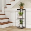Tangkula 2PCS 3 Tier Tall Metal Plant Stand Corner Plant Holder w/ Metal Frame - 4 of 4