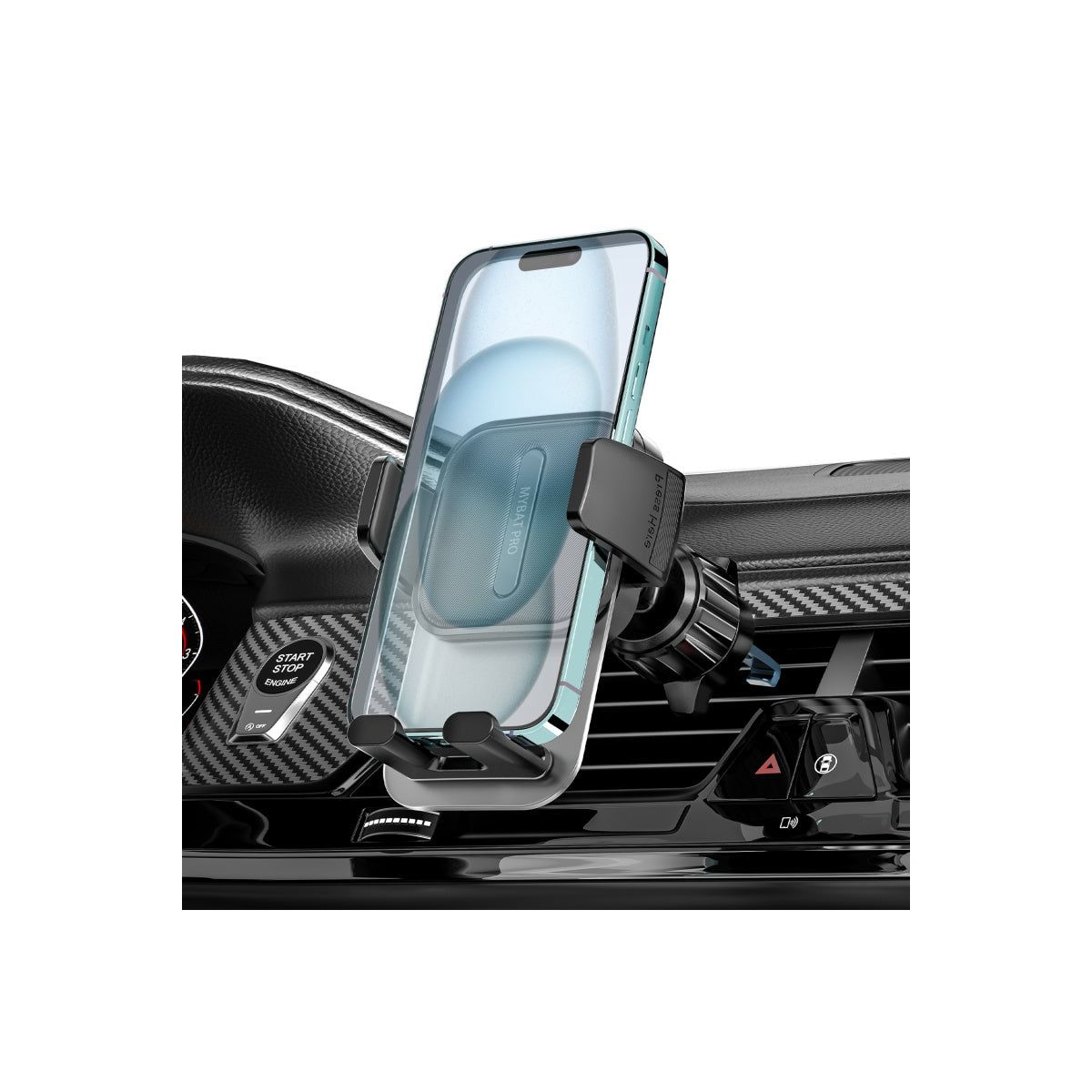 MyBat Pro Universal Car Air Vent Phone Mount – 360° Rotating Holder with Vent Stabilizer – Fits All Smartphones – Black - thumbnail 2