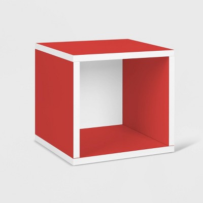 Way Basics Stackable Eco Cube Storage Cubby Organizer Red