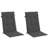 vidaXL Highback Chair Cushion Set of 2 Melange anthracite - 3 of 4