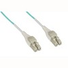 Monoprice OM3 Fiber Optic Cable - 3 Meter - Aqua | Reverse Polarity LC/LC Uniboot, UL, 50/125 Type, 10GB, Corning, For Telecomm Room, Server Farm, and - 2 of 3