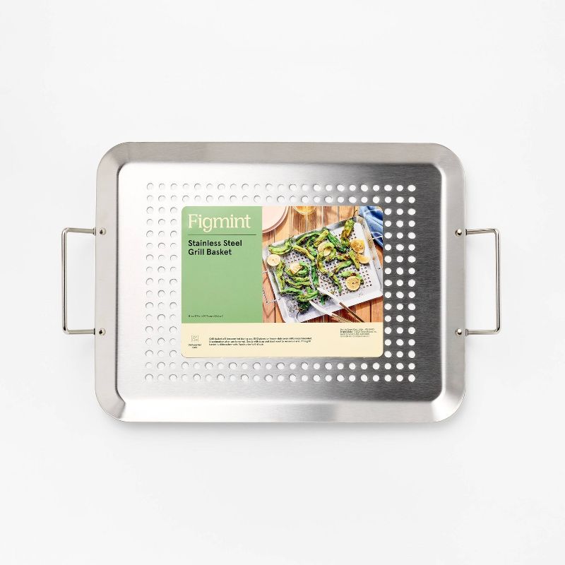 Stainless Steel Grill Basket Silver - Figmint&#8482;, 6 of 7
