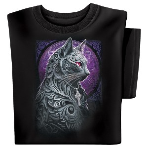 Collections Etc Celtic Cat Short Sleeve Graphic T-Shirt - 1 of 4