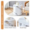 Syemin End Table, Round Accent Table, Marble Effect, Suitable for Living Room, Lounge, White, 15.7"*15.7"*15.7" - 4 of 4