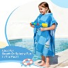 Catalonia 100% Cotton Kid's Boat Hooded Bath Towel for Girls Boys Aged 2-6, Absorbent Toddler Towel Cape, Changing Robe for Pool Beach Bathroom - 4 of 4