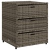 vidaXL Patio Storage Cabinet Gray 21.7 in.x23.2 in.x27.2 in. Poly Rattan - 2 of 4