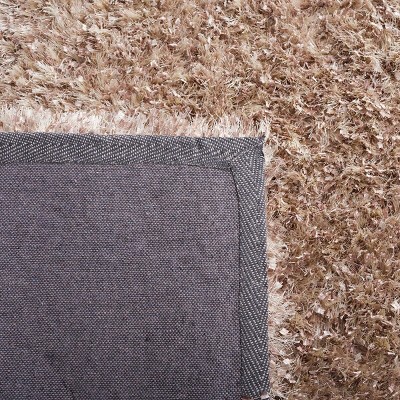 Natural Hand-Tufted Shag Area Rug 3'6" x 5'6"